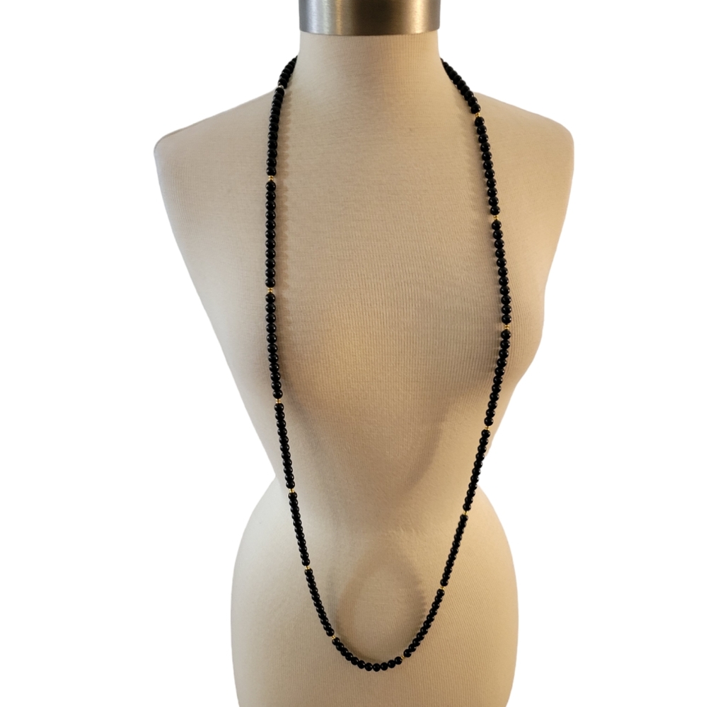 Vintage Beaded Necklace Flapper Length